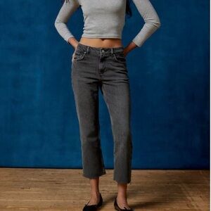 Urban Outfitters Black cropped cowboy jeans